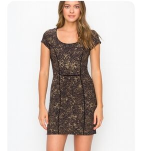 Peruvian Connection Dress Sheath Cap Sleeves Cotton Career Comfort US Size‎ 2